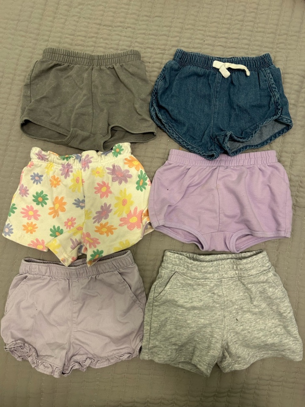Toddler Girls Shorts Bundle, 6 pairs, 18 months